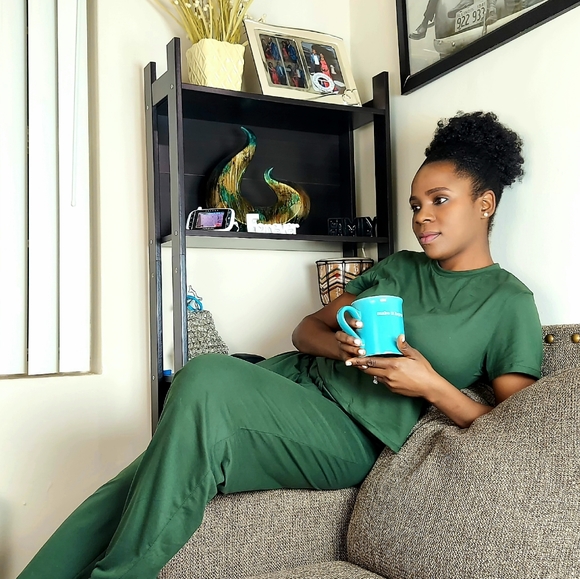 NWT loungewear set short sleeves extra soft green - Picture 1 of 3